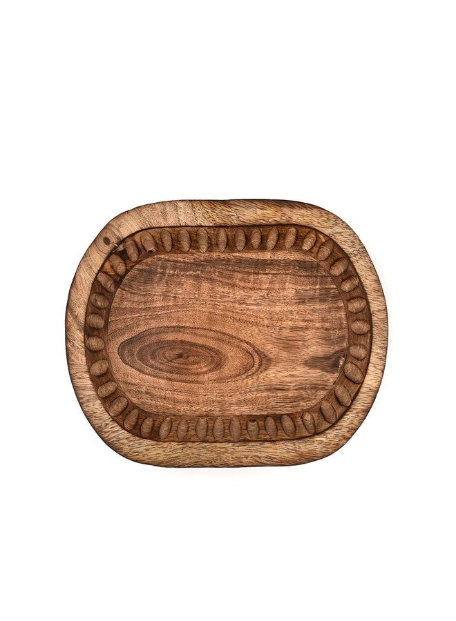 Kaizen Casa Decorative Bowl Mango Wood for Home Decor, Unique Centerpiece Bowl, with Hand Carved Vertical Stripes for Home Decor, Bathroom, Kitchen Counter, & More (10" x 6" x 2") - Image 5